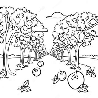 Apple Orchard Coloring Pages