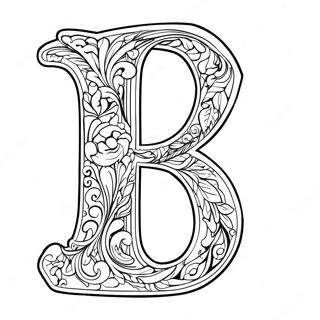 Elegant Letter E Coloring Page 4322-3626