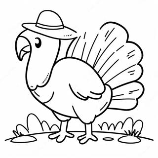 Adventurous Turkey Hunter Coloring Page 43283-34718