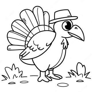 Adventurous Turkey Hunter Coloring Page 43283-34719