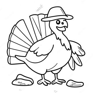 Adventurous Turkey Hunter Coloring Page 43283-34720