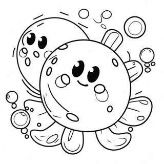 Cute Cartoon Germs Coloring Page 43293-34725