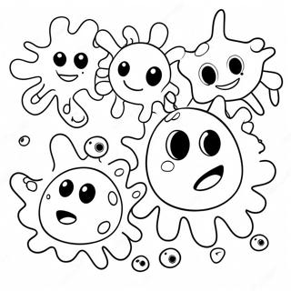 Cute Cartoon Germs Coloring Page 43293-34727