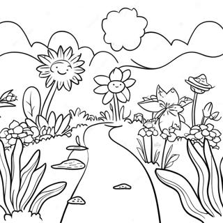 Colorful Garden Of Growth Coloring Page 43333-34753