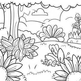 Colorful Garden Of Growth Coloring Page 43333-34754