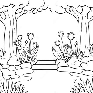 Colorful Garden Of Growth Coloring Page 43333-34755