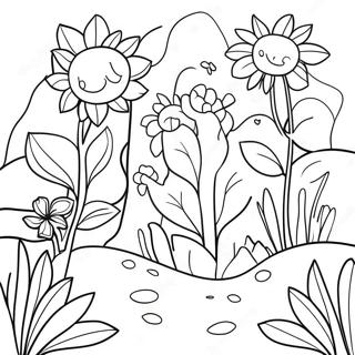 Colorful Garden Of Growth Coloring Page 43333-34756