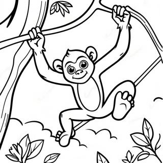 Spider Monkey Coloring Pages