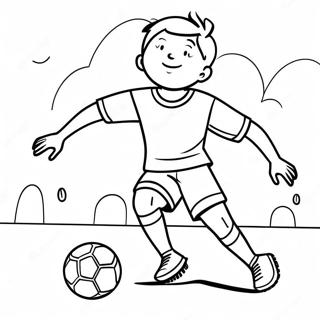 Son Playing Soccer Coloring Page 43362-34778