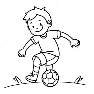 Son Playing Soccer Coloring Page 43362-34779