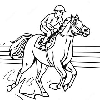 Exciting Derby Horse Coloring Page 43373-34785