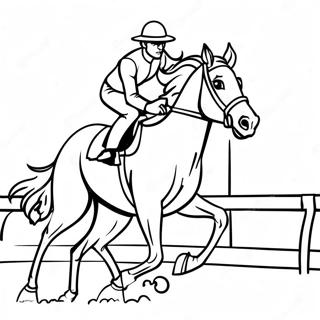 Exciting Derby Horse Coloring Page 43373-34786