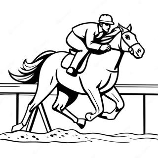 Exciting Derby Horse Coloring Page 43373-34787