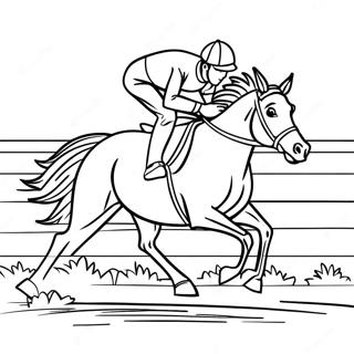 Exciting Derby Horse Coloring Page 43373-34788