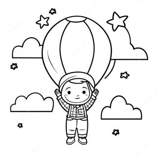 Balloon Boy Flying High Coloring Page 43382-34792