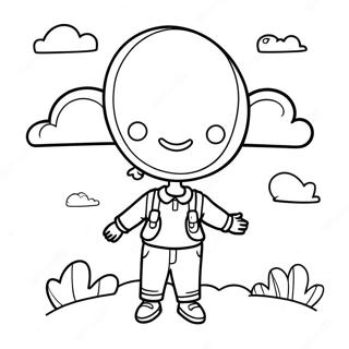 Happy Balloon Boy Coloring Page 43383-34793