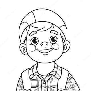 Happy Balloon Boy Coloring Page 43383-34794