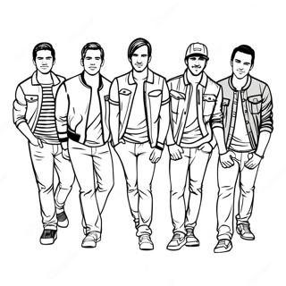 Big Time Rush Band Members Coloring Page 43403-34808