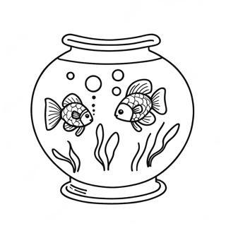 Fish Bowl Coloring Pages