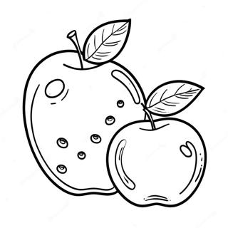 Rosh Hashanah Apple And Honey Coloring Page 4341-3638