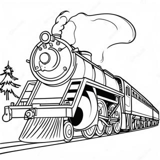 Steam Engine Polar Express Coloring Page 43422-34822