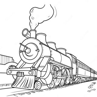 Steam Engine Polar Express Coloring Page 43422-34824