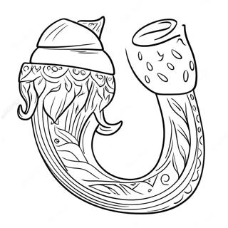 Rosh Hashanah Shofar Coloring Page 4342-3643