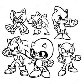 Sonic Prime Nine Characters Coloring Page 43493-34881