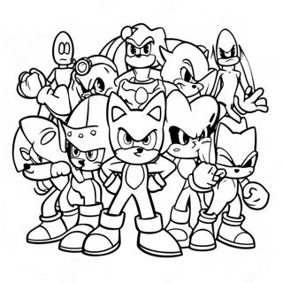 Sonic Prime Nine Characters Coloring Page 43493-34882