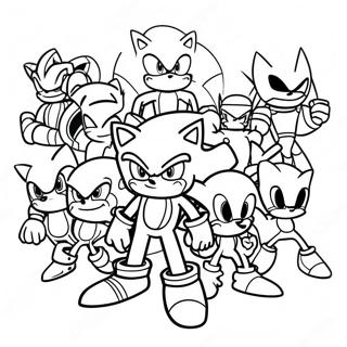 Sonic Prime Nine Characters Coloring Page 43493-34883