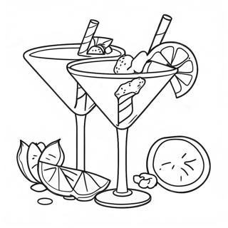 Colorful Cocktails Coloring Page 43513-34895