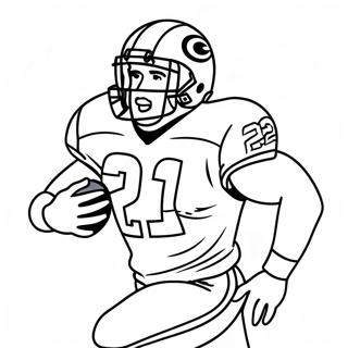 Nick Chubb Running With Football Coloring Page 43523-34903