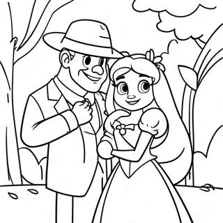 Disney Couples Coloring Pages