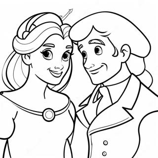 Charming Disney Princess Couples Coloring Page 43573-34946