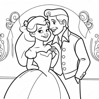 Charming Disney Princess Couples Coloring Page 43573-34948