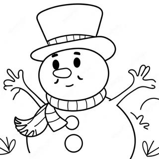 Happy Frosty The Snowman Coloring Page 43583-34953