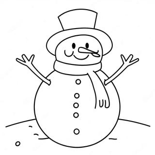 Happy Frosty The Snowman Coloring Page 43583-34954