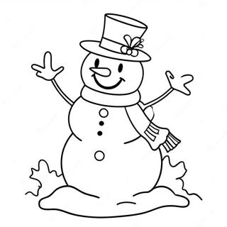 Happy Frosty The Snowman Coloring Page 43583-34956