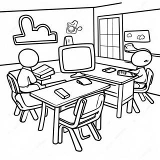 Back To School 2nd Grade Classroom Coloring Page 43592-34960