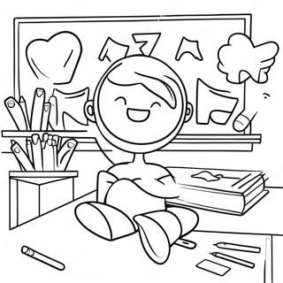 First Day Of First Grade Classroom Coloring Page 43602-34970