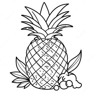 Pineapple Coloring Page 4361-3654