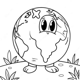 Cute Earth Day Coloring Page 43622-34978