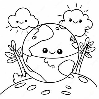 Cute Earth Day Coloring Page 43622-34979