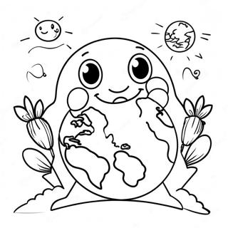 Cute Earth Day Coloring Page 43622-34980