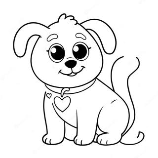 Dog Valentine Coloring Page 43632-34986