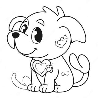 Dog Valentine Coloring Page 43632-34988