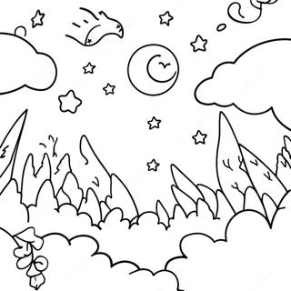 Night Sky Coloring Page 43642-35000