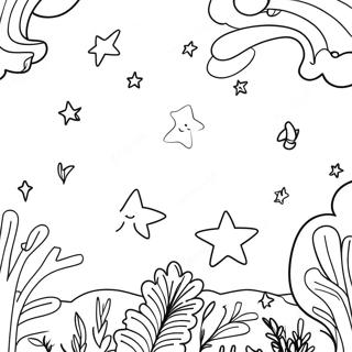 Twinkling Stars Night Sky Coloring Page 43643-35001