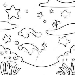 Twinkling Stars Night Sky Coloring Page 43643-35003