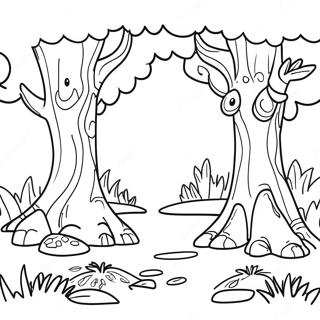 Enchanted Forest Coloring Page 43652-35006